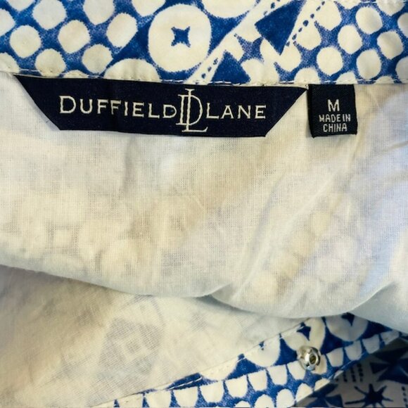 Duffield Lane Cotton Poplin Ruffled The Flora Dress in Blue Breeze Medium - Picture 11 of 13